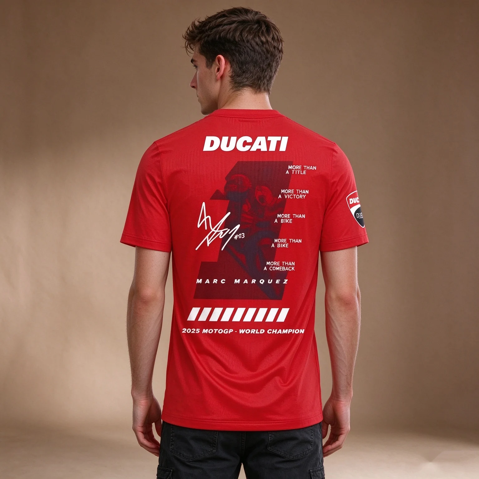 Marc Marquez #93 Moto GP Champion T Shirt Men Red Short Sleeve Motorcycle Racing Casual Tees Quick-Dry Outdoor Sports T-shirt