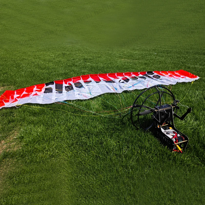 1 Juego de Kit de parapente volador RC, 2,4 metros de envergadura, dosel de nailon 30D, Motor sin escobillas 2216, modelo de parapente alimentado, versión PNP