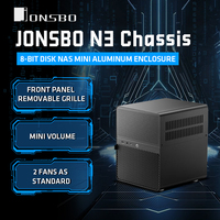 JONSBO N3 NAS Mini Aluminum ITX Desktop Case 8 HDD Support 130mm Heatsink 250mm Graphics SFX Power Supply with Silent Case Fan