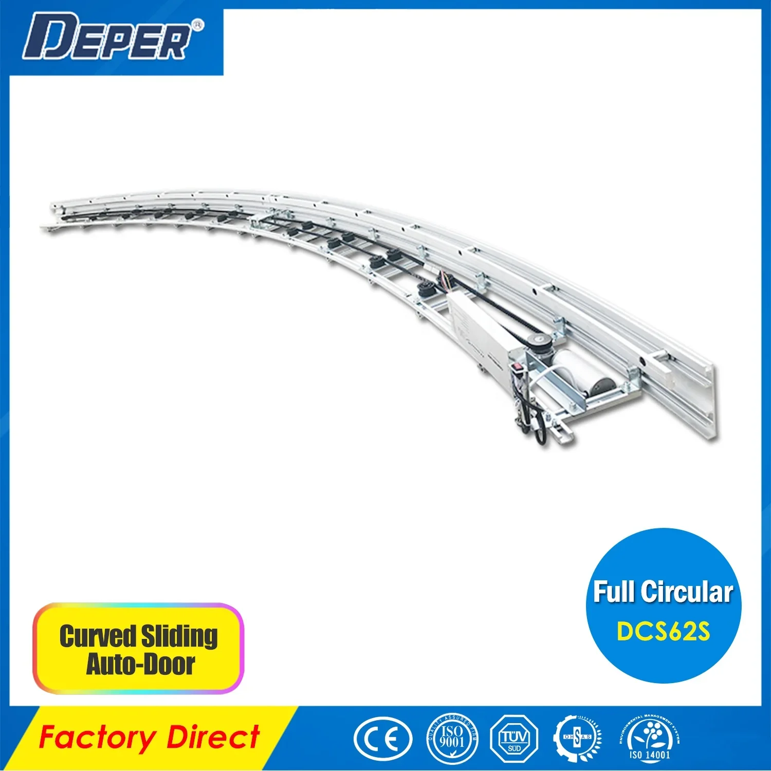 DEPER DCS-62 Full Circular Automatic Sensor Door Operators Curved Sliding Door For Hotel Glass Door