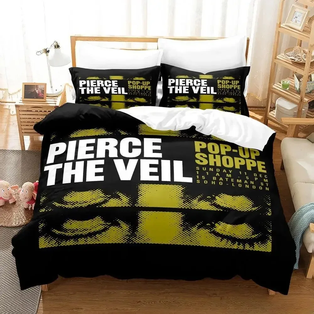 

Pierce The Veil Bedding Set Single Twin Full Queen King Size Bed Set Aldult Kid Bedroom Duvet Cover Sets 3D Anime Bed Set