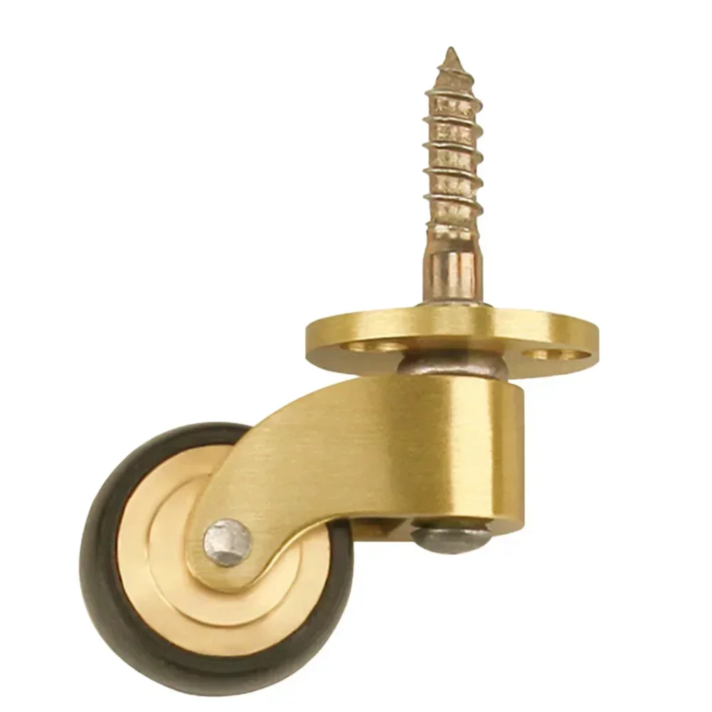 Brass Furniture Wheel Set Whisper-quiet Wheel Furniture Casters Gold Black Heavy Duty Casters Minimal Disruption Smooth Movement