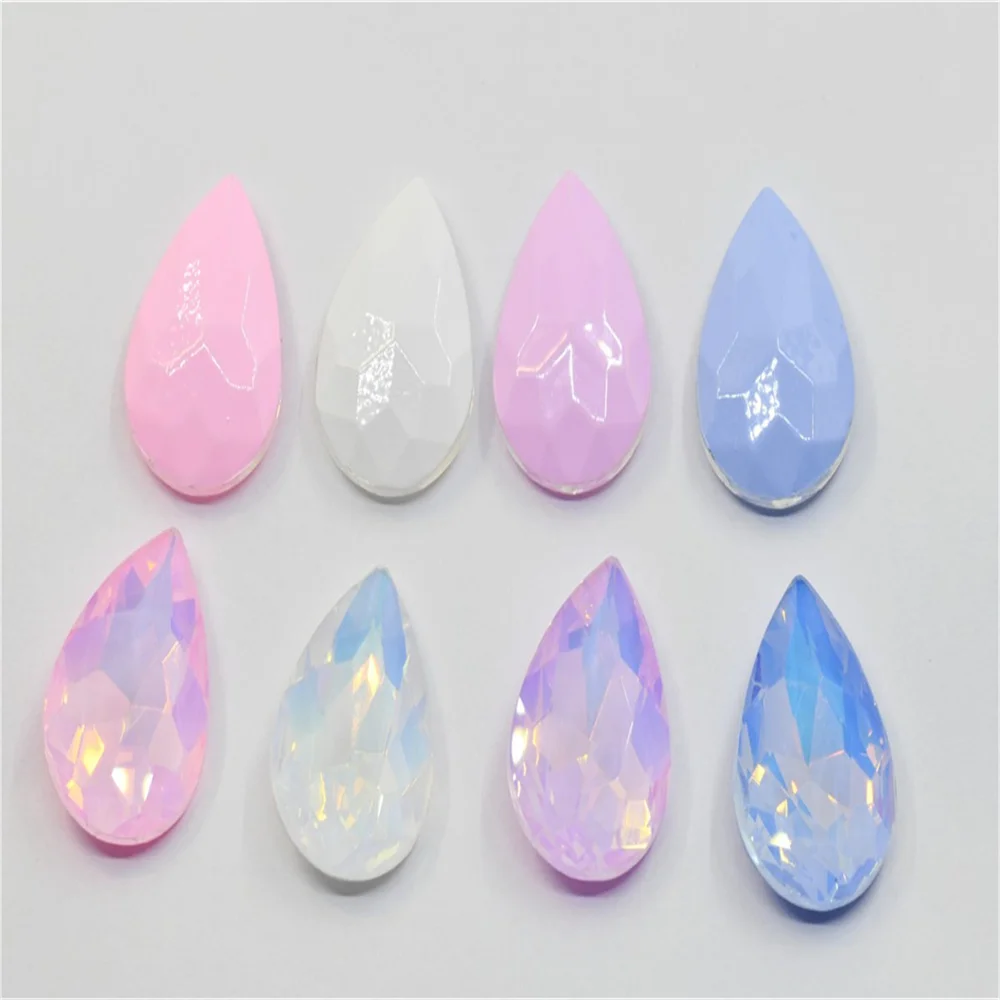 Jelly mocha rhinestones teardrop crystal stones to make crafts jewels Decoration Diamonds for needlework 20x30mm 10x14mm