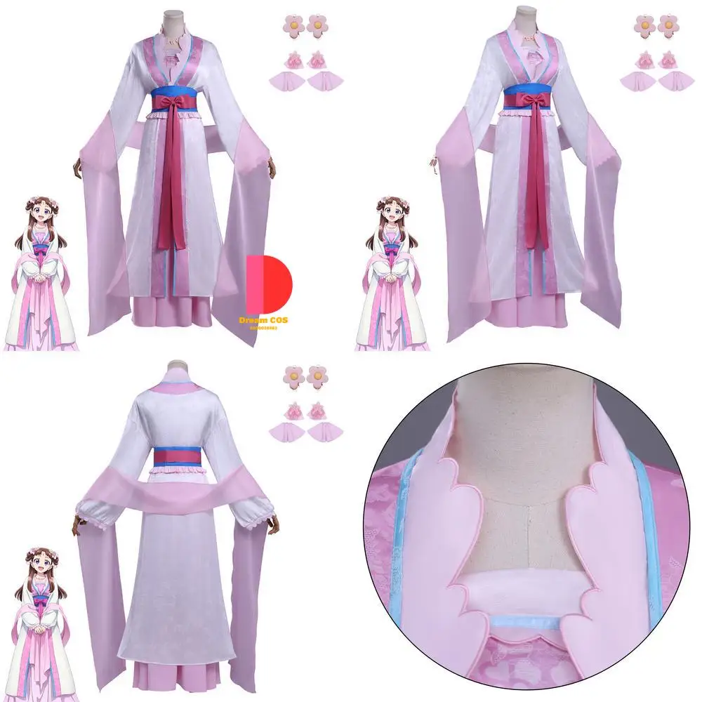 

Popular The Apothecary Diaries Cosplay Costume Anime Reishu Pink Traditional Outfit New Role Play for Women Halloween Party
