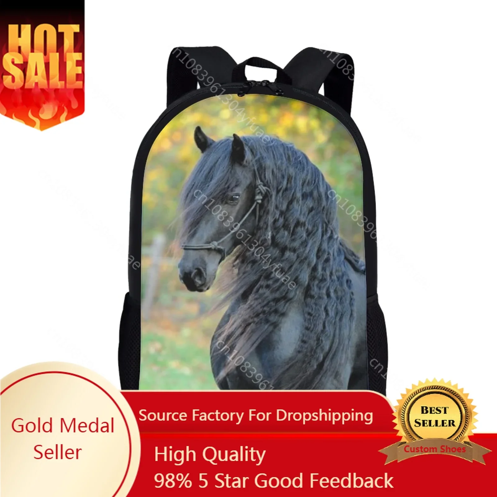 

Cute Horse Print Kids Backpack School Bags For Teenager Boys Girls Children Book Bag Bookbag Satchel Schoolbag Mochila Escolar