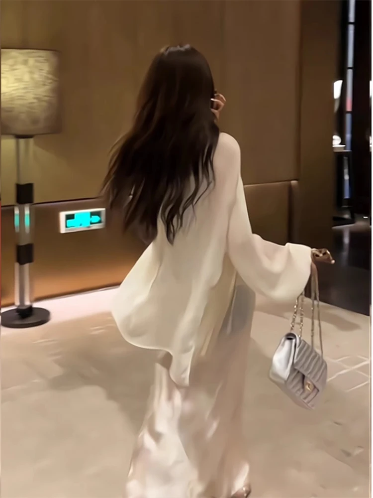 

Women's Summer Thin Chiffon Sun Protection Cardigan Sleeveless V-Neck Long Sleeve Batwing Sleeve Outerwear Overalls Top
