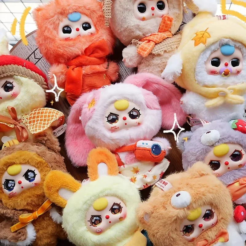 

Hot Baby Three 6pcs Autumn Fairy Tale Series Surprise Blind Box Trend Plush Toy Kawaii Doll Pendant Collectible Girl Gifts