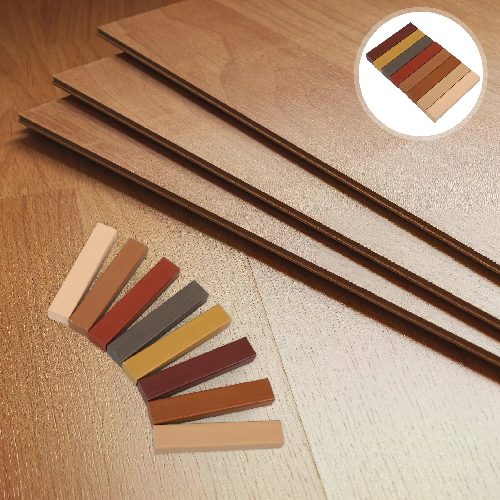

8Pcs Wood Repair Wax Crayons Hard Furniture Wax Sticks for Floor Scratch Repair Dings Cracks Cabinet Furniture Touch Up