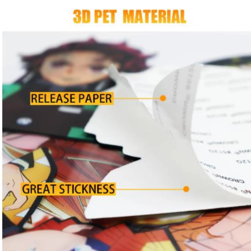 Dragon Ball  Series Combination Complete Works Sports 3D Gradient Stickers Anime Peripherals Suitable for Car Notebooks, Etc.