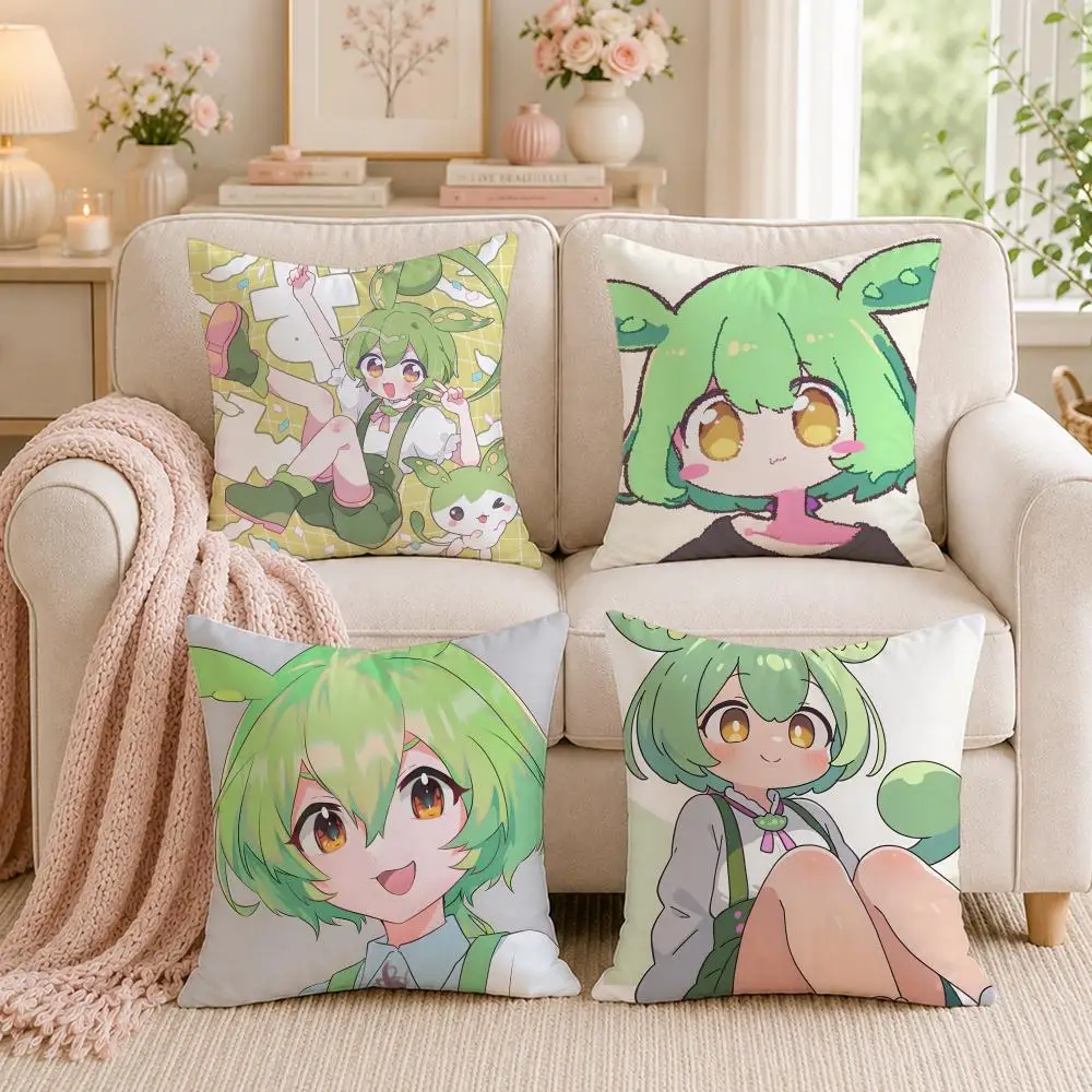 Virtual Singer Z-ZundamonS Cushion Cover Double-Sided Printed Pillow Cover Hypoallergenic Dust-Mite Proof
