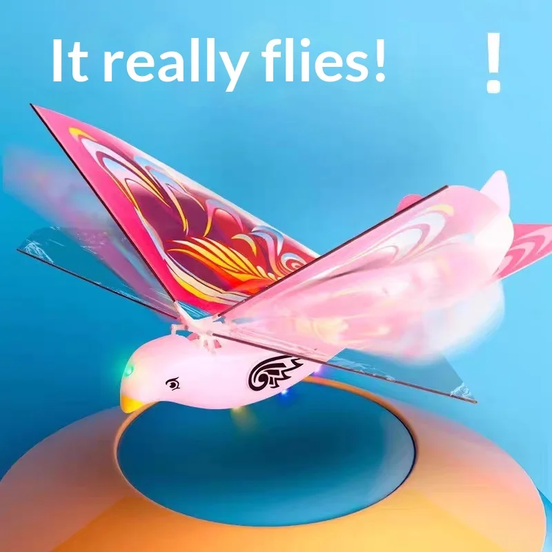 Remote Control Electric Simulation Flapping Bird Hand Throw Space Bird Parent Child Interactive Outdoor Educational Toy For Kids