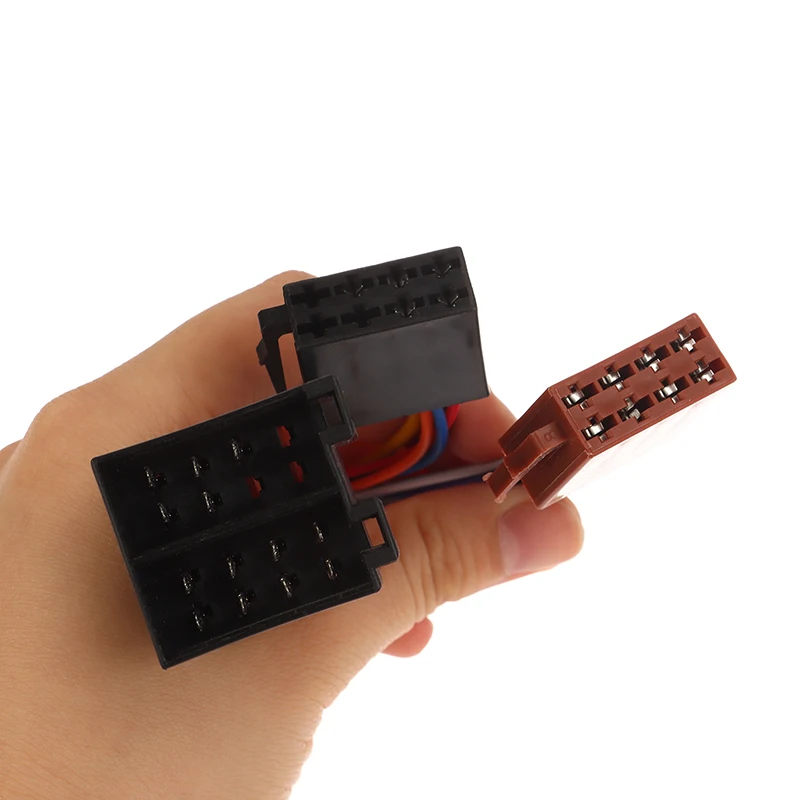 1 قطعة نول الرصاص ذكر إلى أنثى كابلات الموصلات ISO محول للجولف MK4 A6 راديو السيارة ستيريو سلك تسخير محول