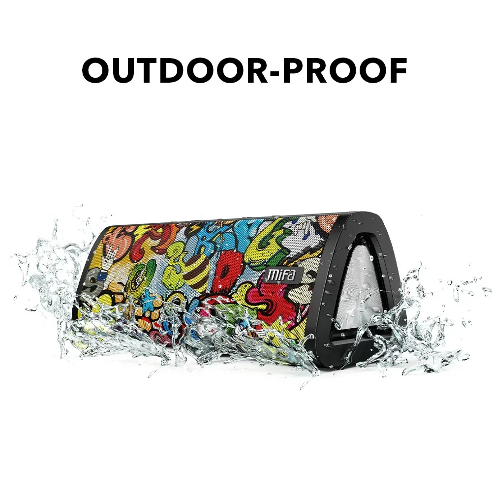 mifa A10+ Alto-falante bluetooth portátil 360 °   Som estéreo 20W IPX7 à prova d'água sem fio bluetooth 5.0 alto-falante 24 horas de tempo de reprodução