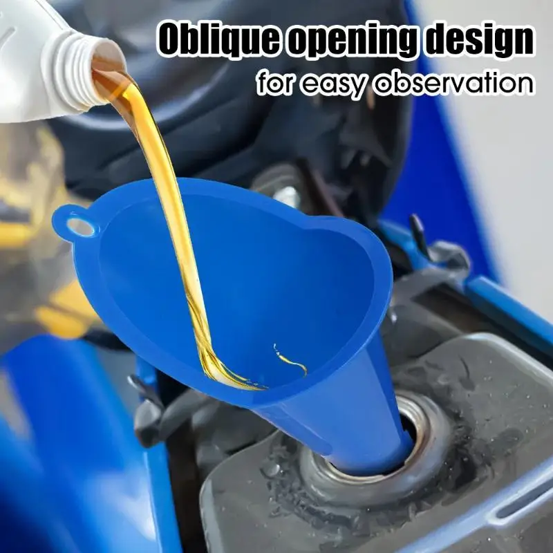 Car Long Stem Funnel Oil Fuel Filling Tools Anti-splash Plastic Oil Funnel Motorcycle Refueling Tools Auto Accessories