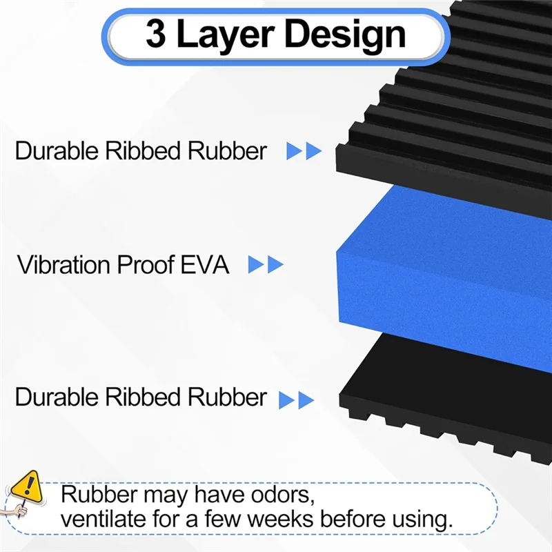 

AB11-4P Anti Vibration Pads Ribbed Rubber Anti Vibration Isolation Pads For Air Compressor, Air Conditioner Unit