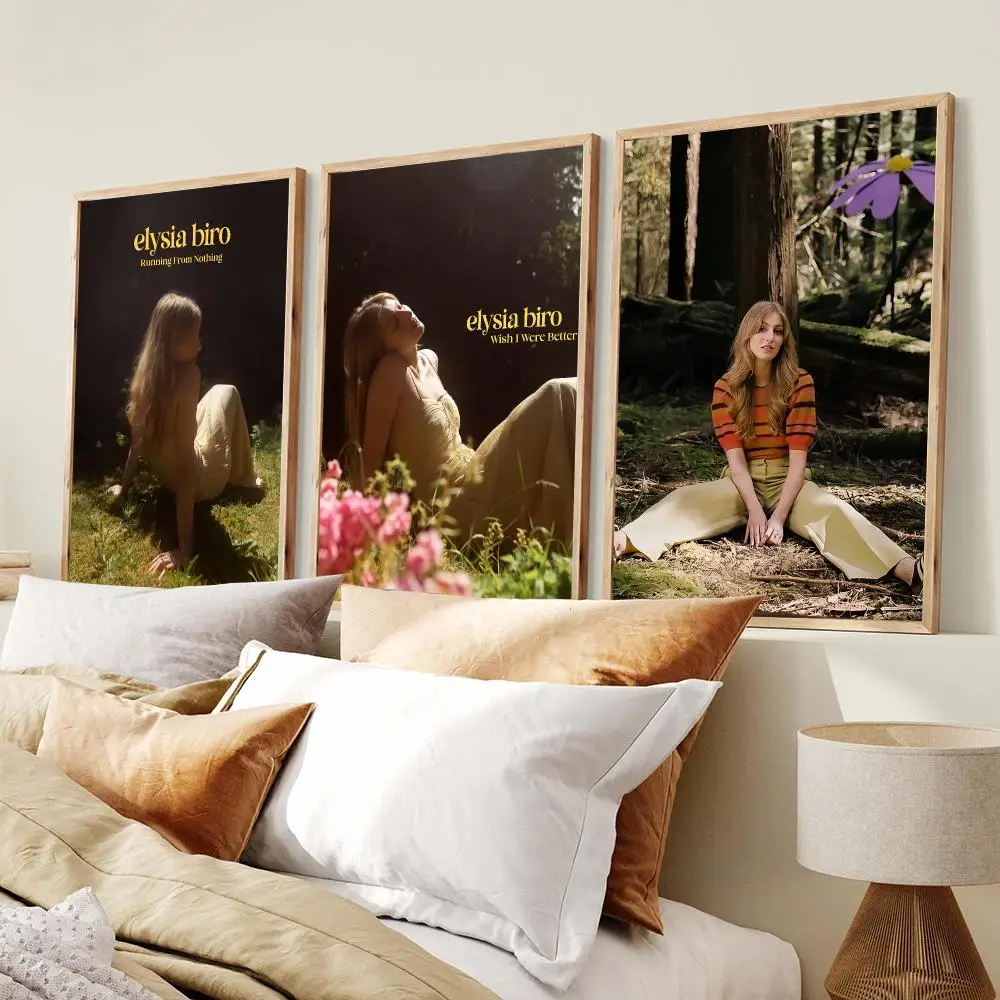 Singer E-Elysia Biro Music Poster PP Wall Art Prints Poster for Dorm Room Apartment Home Office Room Decor Gift Waterproof