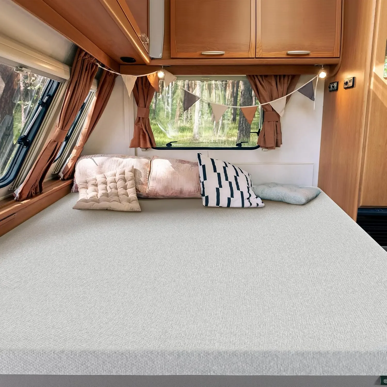مرتبة Ultima RV Memory Foam مقاس 8 بوصة [الإصدار الجديد]، قصيرة كوين، خالية من الألياف الزجاجية، ملمس متوسط ثابت، رغوة ذاكرة مسامية