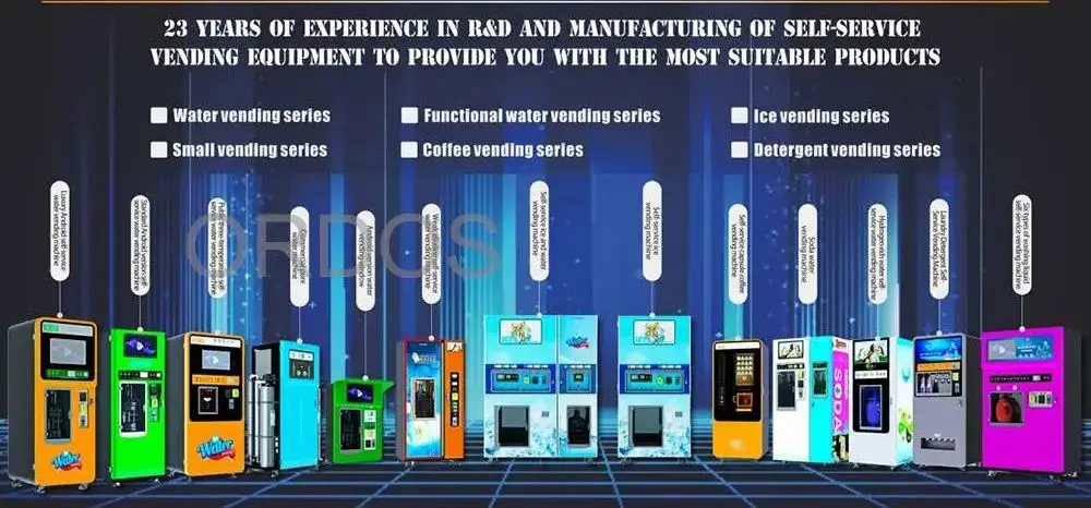 Automatic China Factory commercial wate vending machine RO-300 integrative pure water filling machine