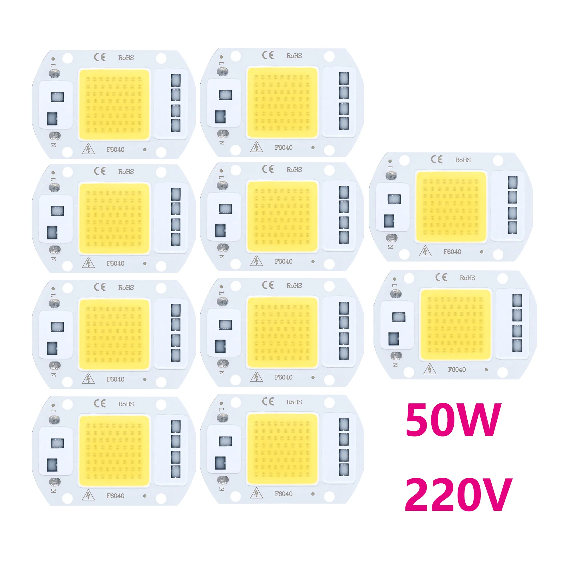 10PCS LED Chip Diode 220V LED Lamp 50W 30W 20W No Need Driver For Flood Light Spotlight LED Full Spectrum Plant growth Lamp chip