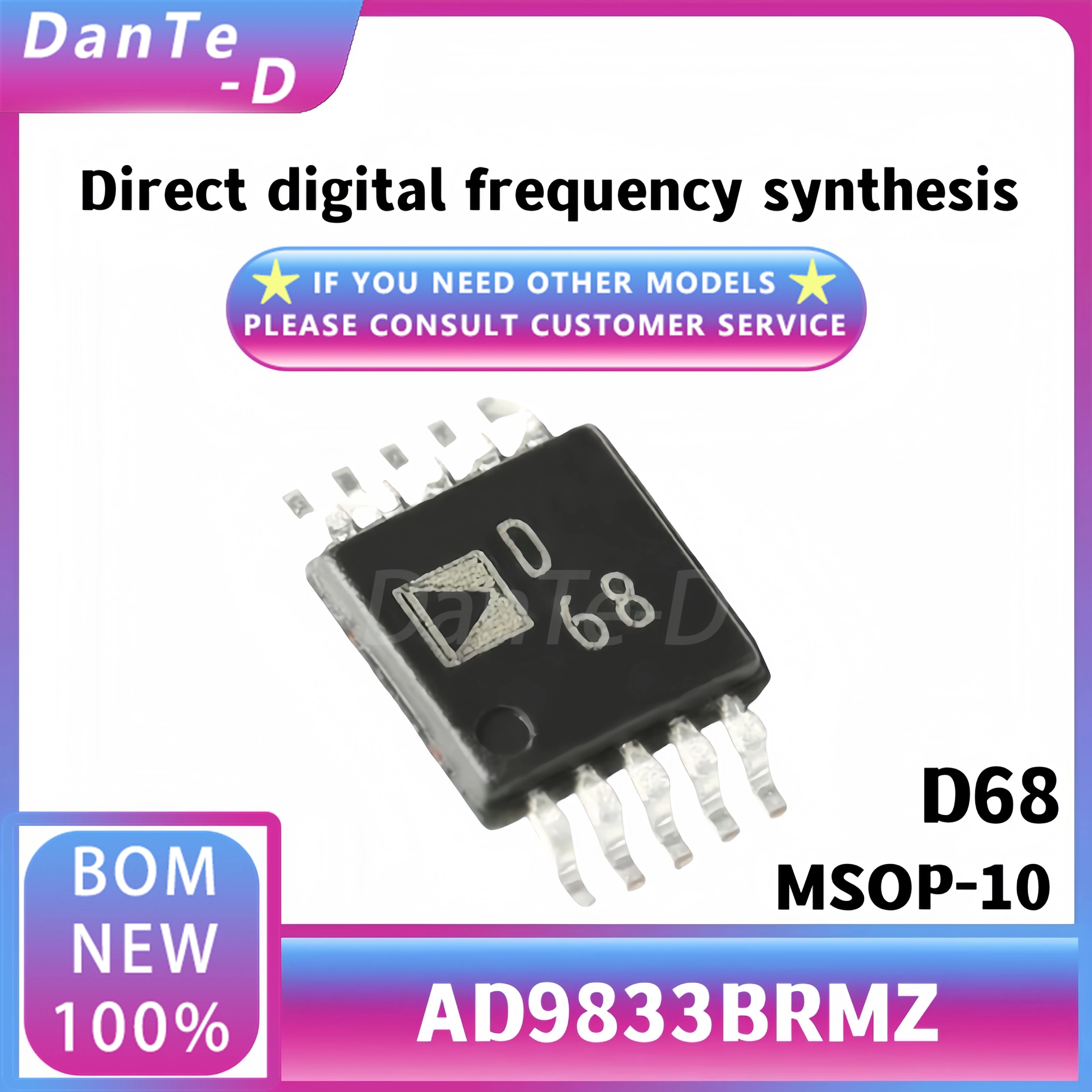 AD9833BRMZ Original AD9833BR MSOP-10 programmable waveform generator chip IC