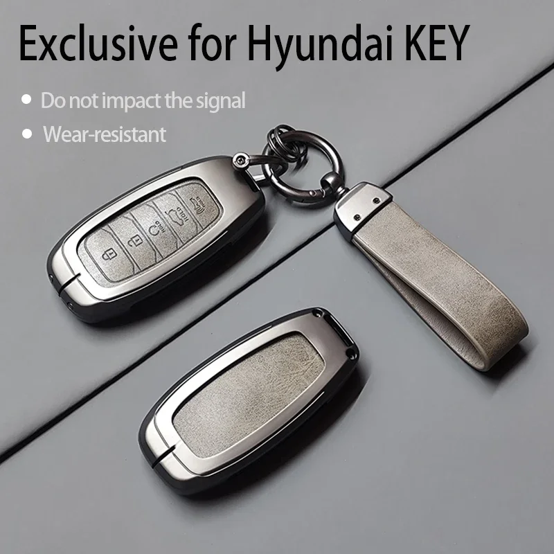 Zinc Alloy Car Remote Key Case Cover For Hyundai Encino I30 Ix35 KONA Solaris Azera Grandeur Ig Accent Santa Fe Palisade Custo