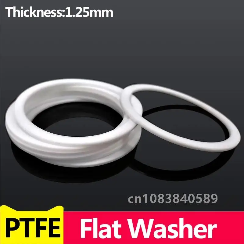 PTFE Flat Washer Flange Pressure Gauge Water Pipe Joint Gasket  Inner Diameter 6-35mm Gasket Spacer Sealing For Pressure Gage