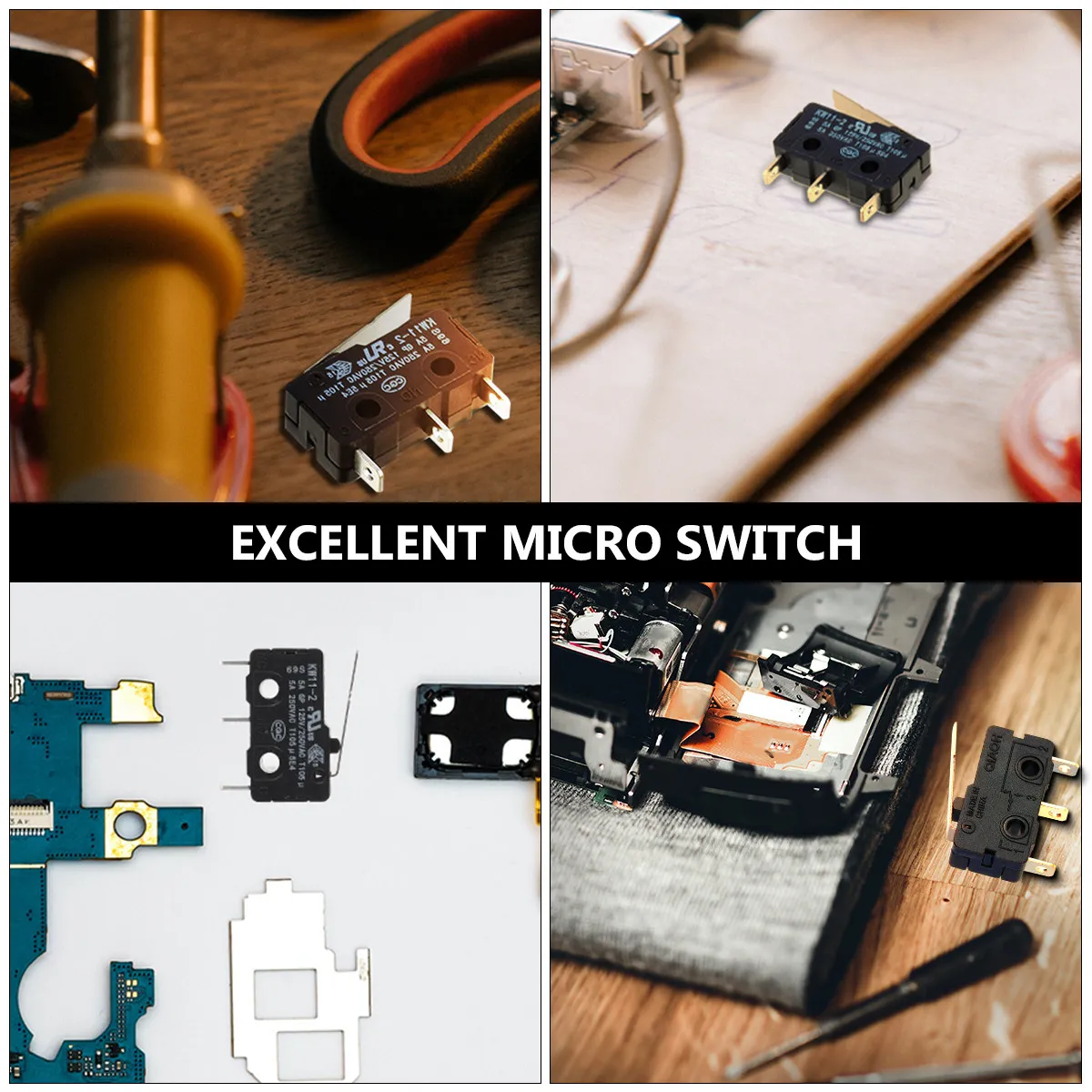 10Pcs 10A Medium Micro Switch Hinge Lever Type Heavy Duty Long Life for Home Appliance Electronic Equipment Automatic Machine