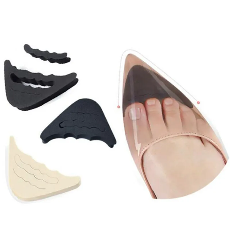Toe Plug Soft Half Insoles Reusable Toe Sponge Filler Inserts for Shoes Adjustable Too Big Foot Brace Pads Unisex Shoe Inserts
