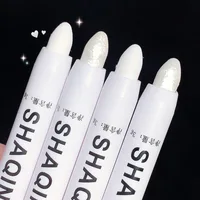 Matte Eyeshadow Stick White Eyeliner Shimmer Silver Highlighter Pen 6