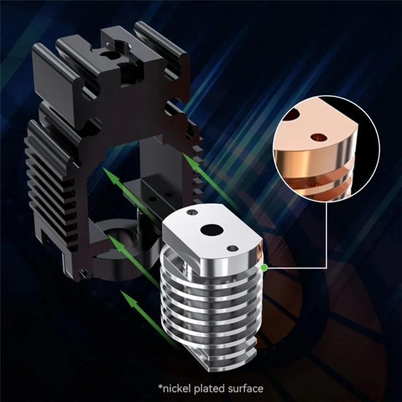 For Creality Ender-3 V3 SE/KE 60W Heating Block Kit With 0.4Mm Quick-Swap Nozzle–3D Printer Replacement Parts-AA26