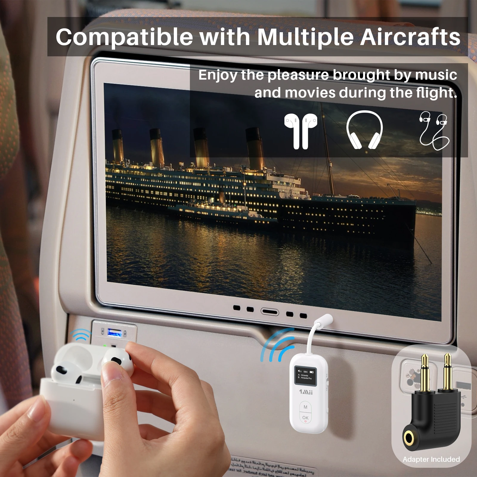 1Mii Airplane 3.5mm AUX Blueto - Bluetooth Adapter Receiver avis et prix