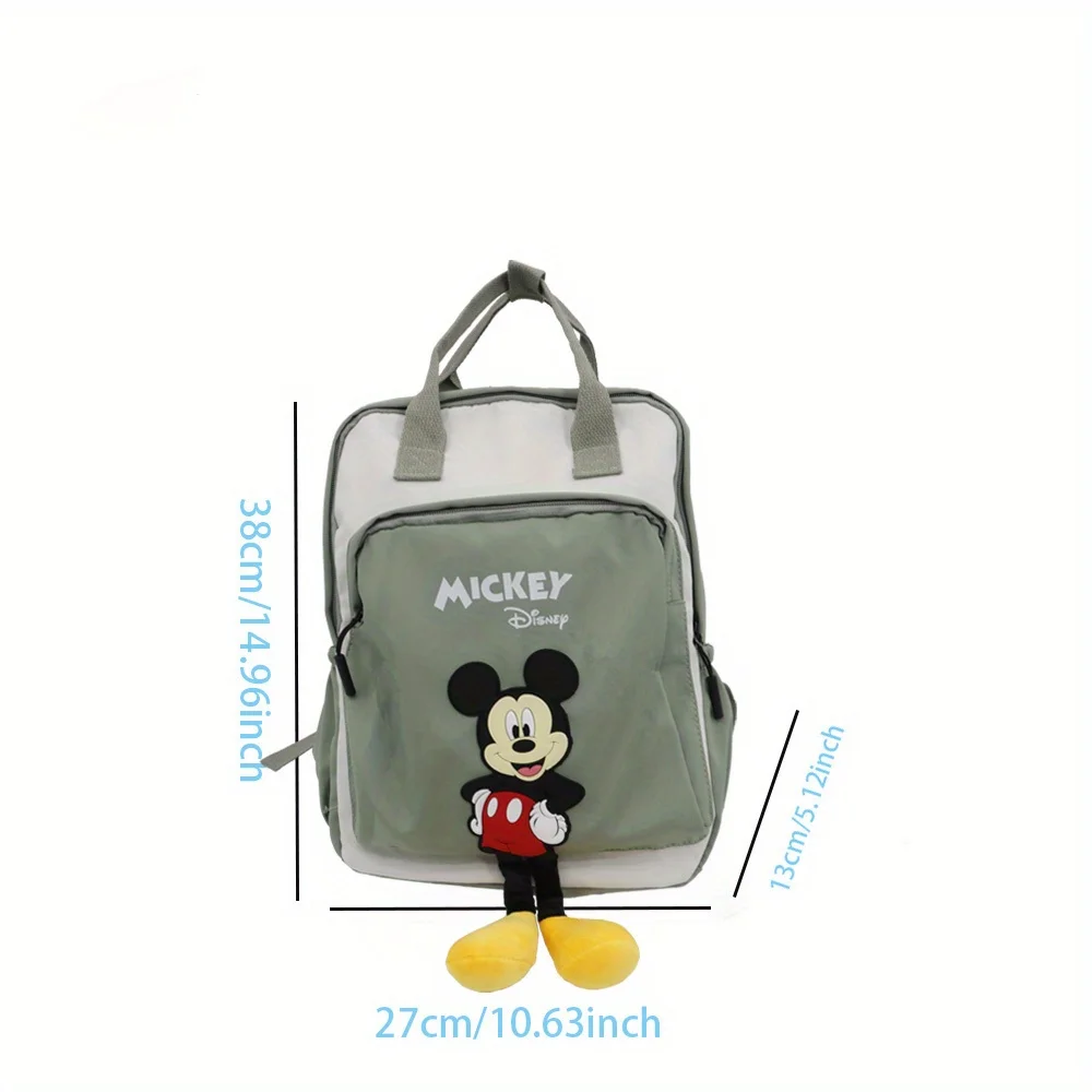 1pc ins new cartoon backpack, nylon waterproof fabric, Mickey pendant, backpack, handbag are all suitable