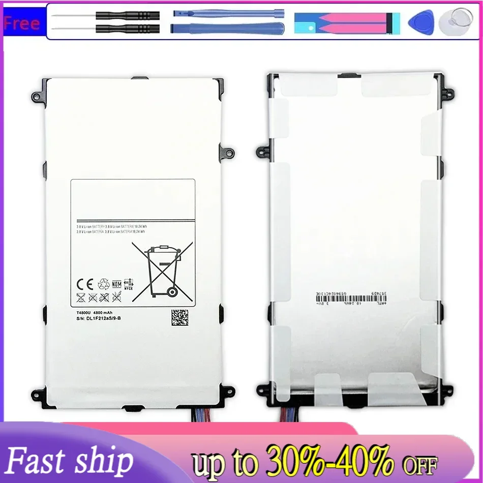 Tablet Replacement Battery T4800E T4800C for Samsung Galaxy Tab Pro 8.4 In SM-T321 T325 T320 T321 4800mAh Batteria + Free Tools