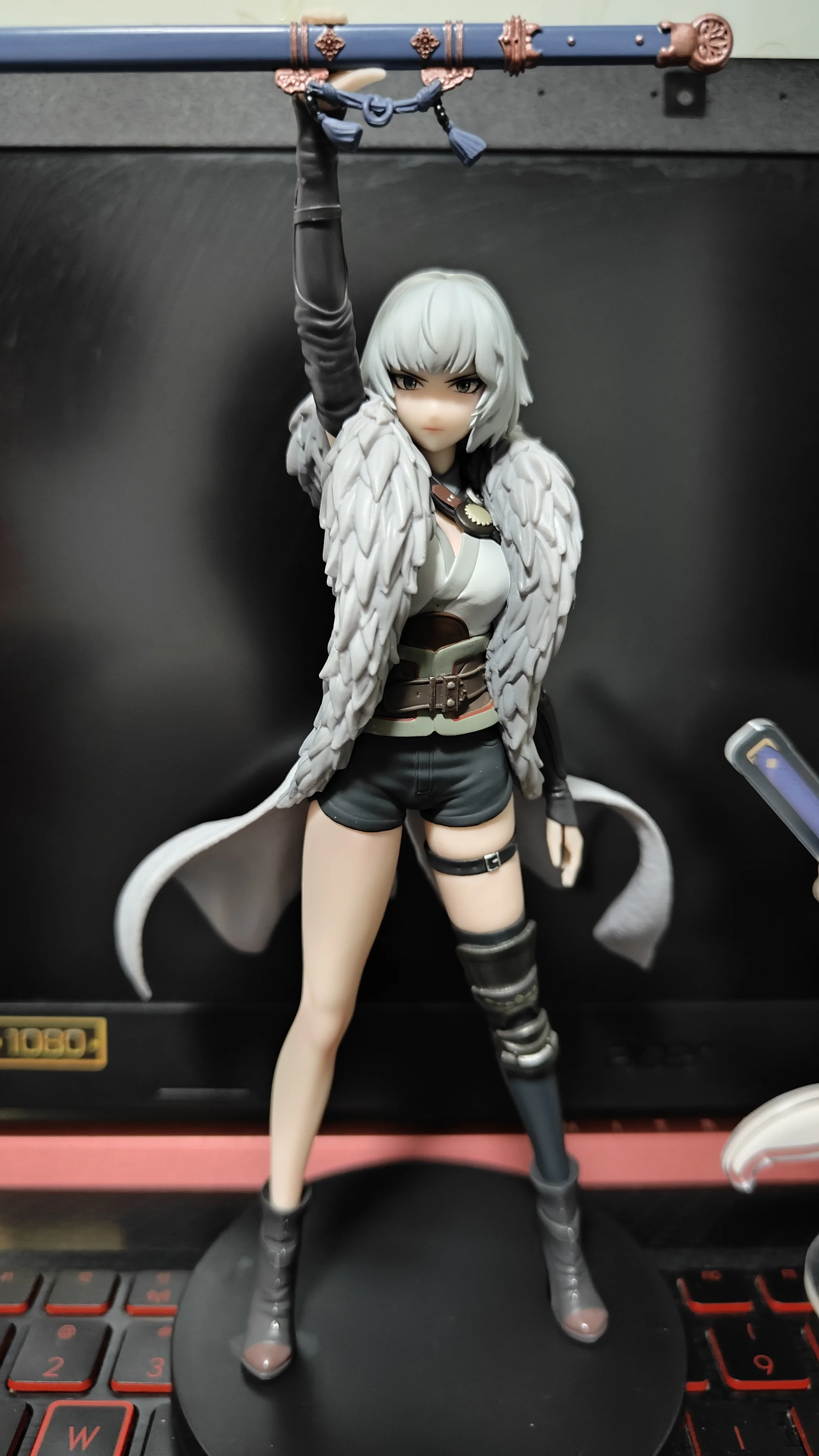 반다이 21cm 인arnation Bai Yuekui 피규어 스탠딩 소드 라이징 애니메이션 모델 장난감 선물 컬렉션 장식 장식품 Pvc