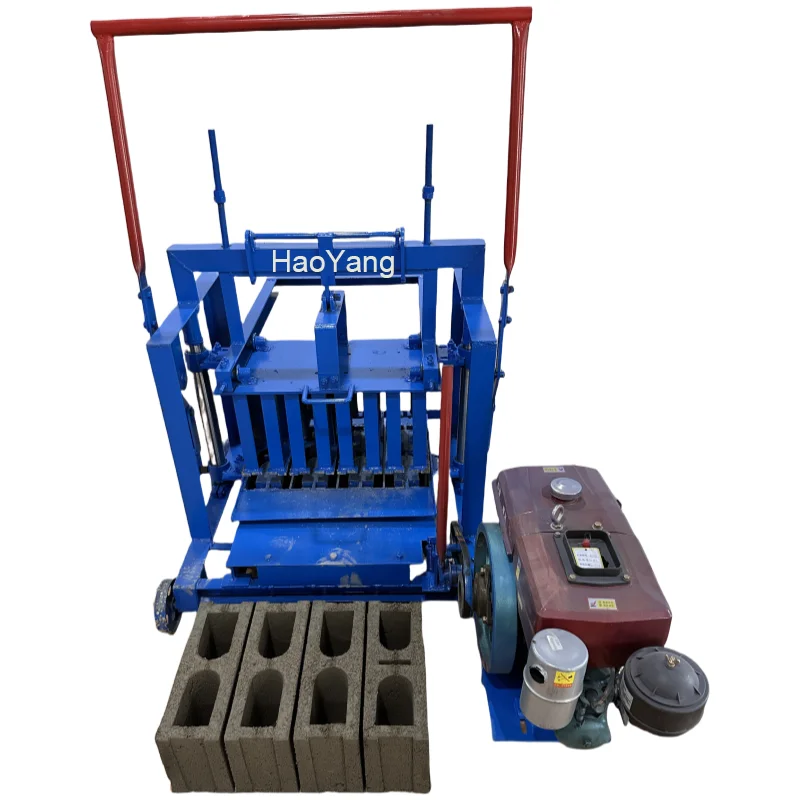 Mini-Type Manual Concrete Block Moulds Making Machine New Steel Metal Core Mold Cement Fly Ash Retaining Wall Block Construction