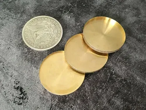 Quatro em um conjunto de dólar morgan cobre por j.c moeda mágica truques de magia ilusão moeda aparar/vanish salto close-up magia truque