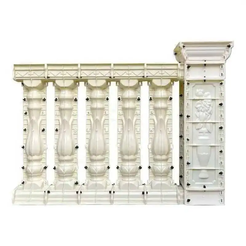 Building Garden European Modern Cement Guardrail Roman Railing Villa Home Column Balcony Molds Fence Vase Column Handrail Mold L
