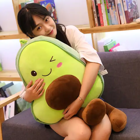 30-60cm Avocado Plush Toy Doll Children's Sleeping Pillow Large Doll Holiday Gift Kawaii Creative Fruit Rag Doll Cushion