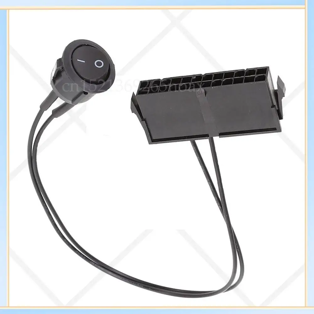 

-SPOR 24 Pin Female ATX PSU Power Supply Starter Tester Start Up Jumper ON OFF Switch Cable 18AWG 30CM