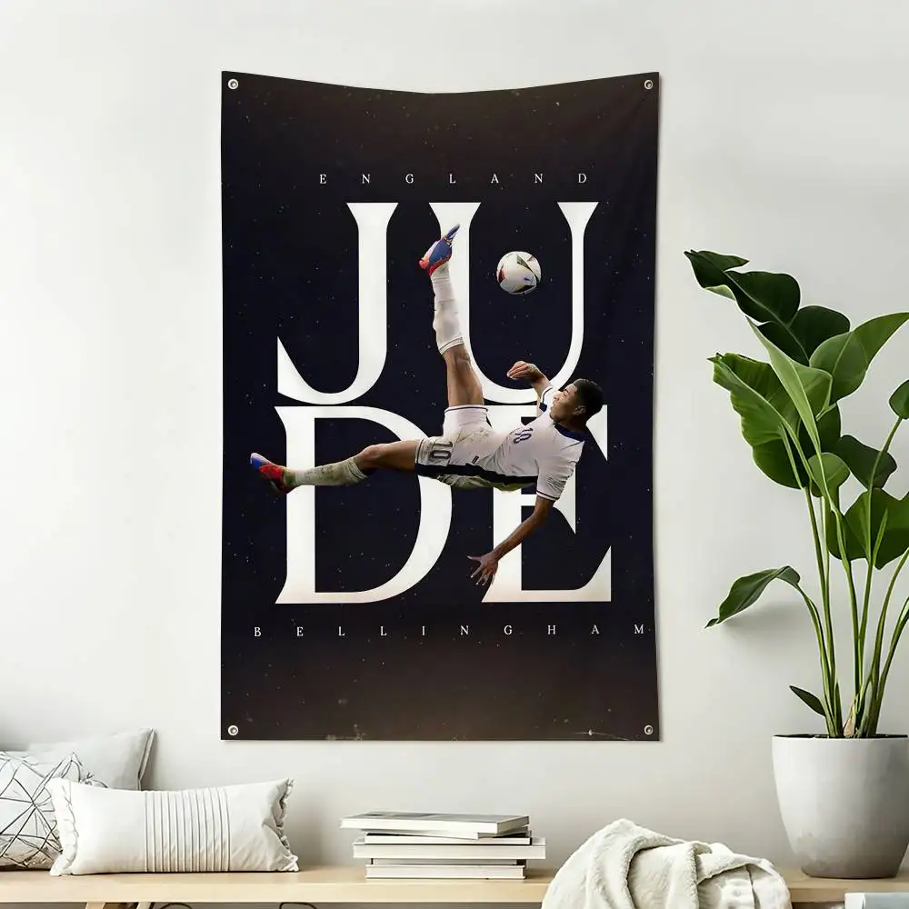 Football Star J-Jude Bellingham Home Decor Wall Hanging Vertical Flags Indoor Outdoor