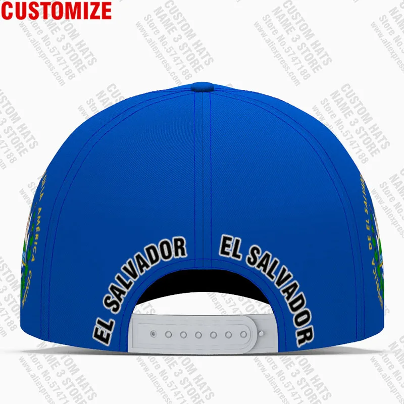El Salvador Baseball Caps Custom Elsalvador Team Logo Sv Hats Slv Country Travel Spanish Nation Salvadoran Flag Photo Headgear