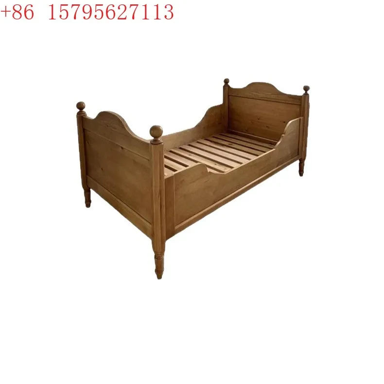 

Ограждение из массива дерева, детская кровать, французские ретро средневековые санки для маленькой квартиры, кровать принцессы