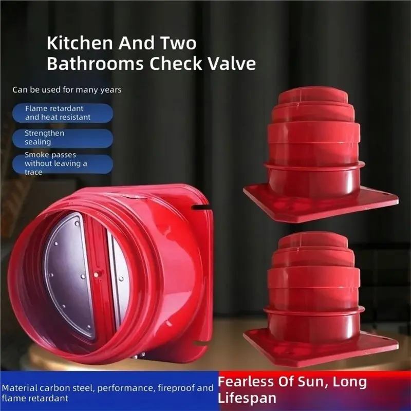 ABVG-Check Valve Exhaust Duct Backdraft Damper One-Way Backdraft Damper Bathroom Backdraft Damper Kitchen Backflow Preventer