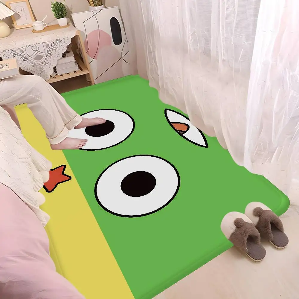 K-Keroro Gunsou Frog Room Mats Cheaper Anti-slip Modern Living Room Balcony Printed Household Carpets