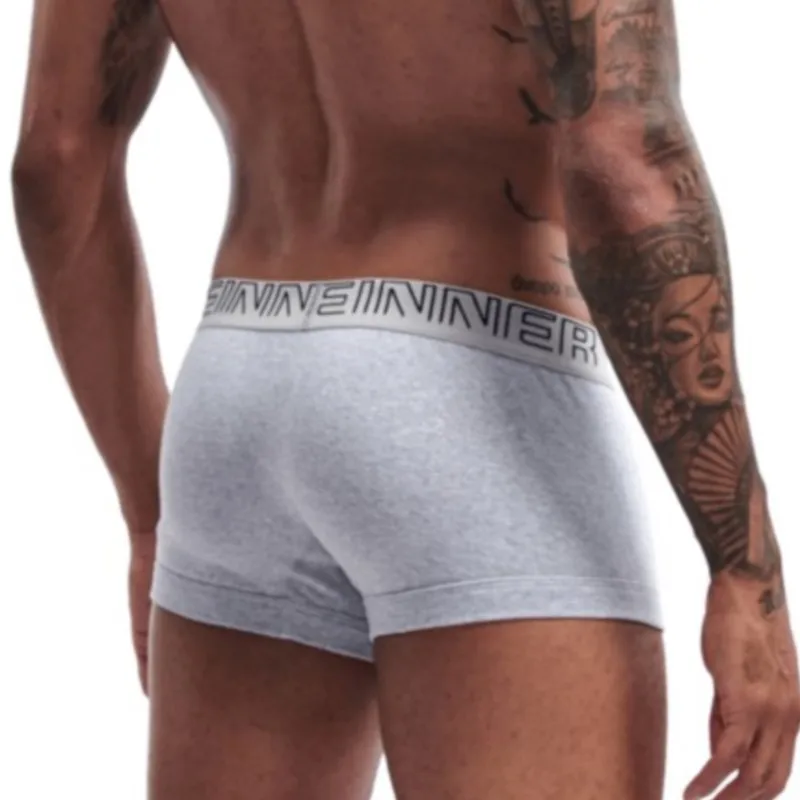 

Mens Seeinner Underwear Cotton Boxer Shorts Low Waist U Convex Pouch Comfortable Soft Breathable Ropa Interior Comoda
