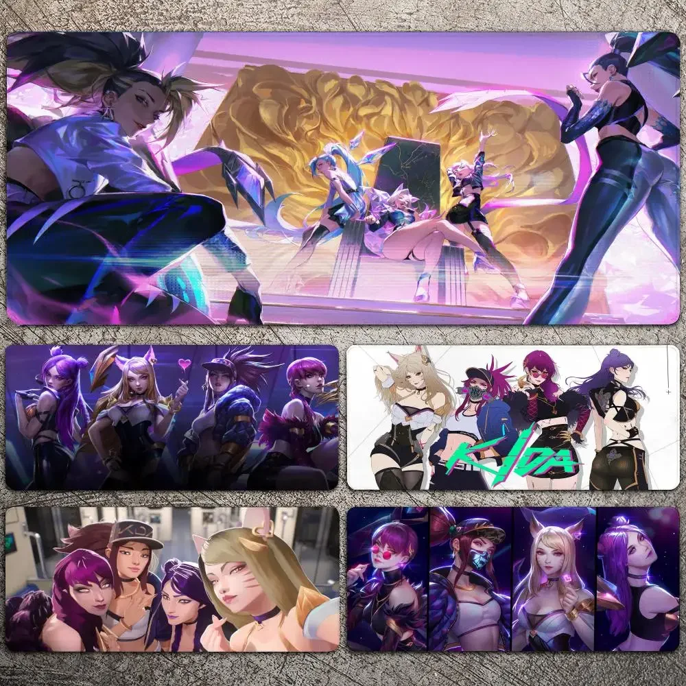 

KDA League Of Legends Mousepad Large Gaming Mouse Pad LockEdge Thickened Computer Keyboard Table Desk Mat