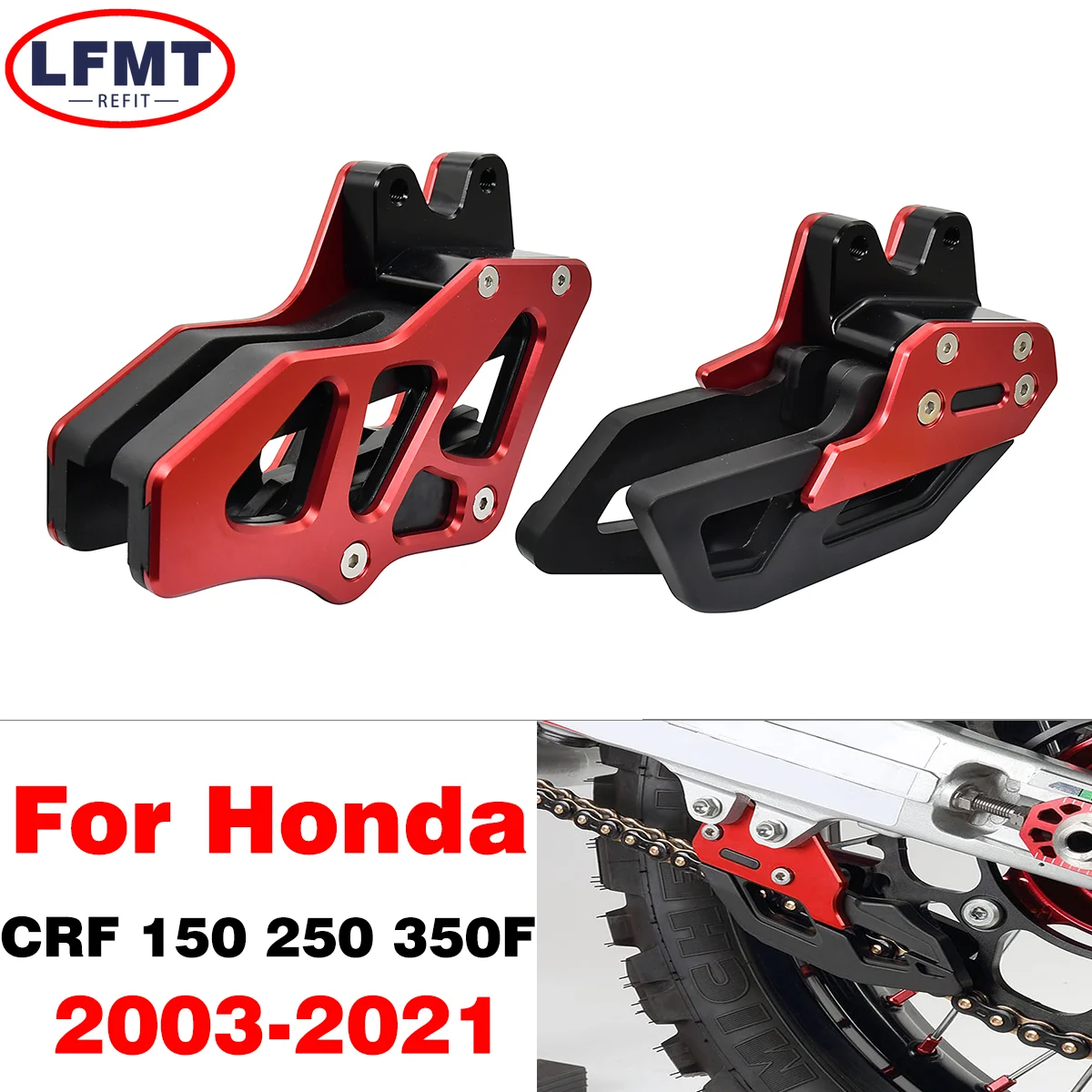 

Motorcross Rear Chain Guard Guide Protector For Honda CRF CRF150F CRF250F CRF230F Black Motorcycle Chain Guide Accessories