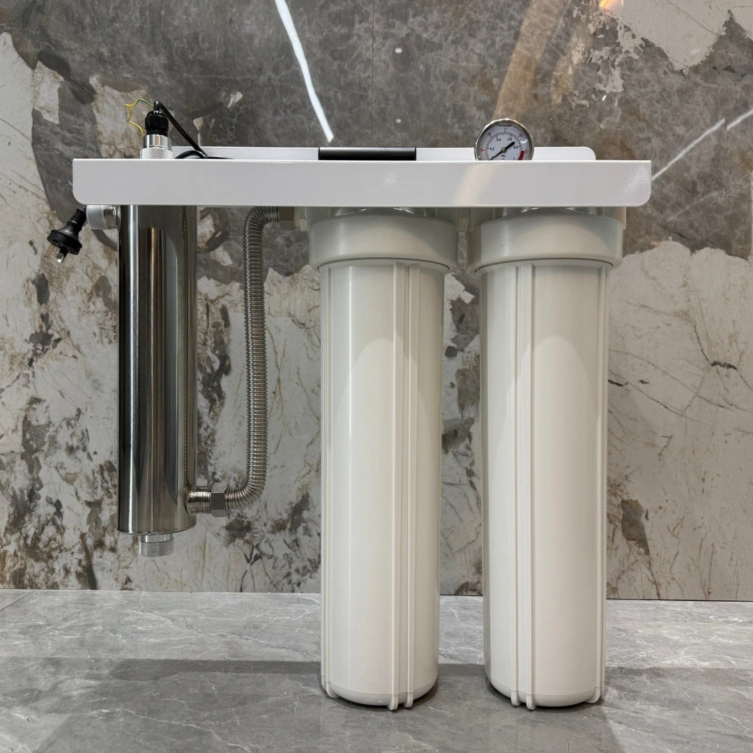 10/20 * 4.5 inch polypropylene pleated filter element UV lamp household antibacterial water treatment equipment, brass connector