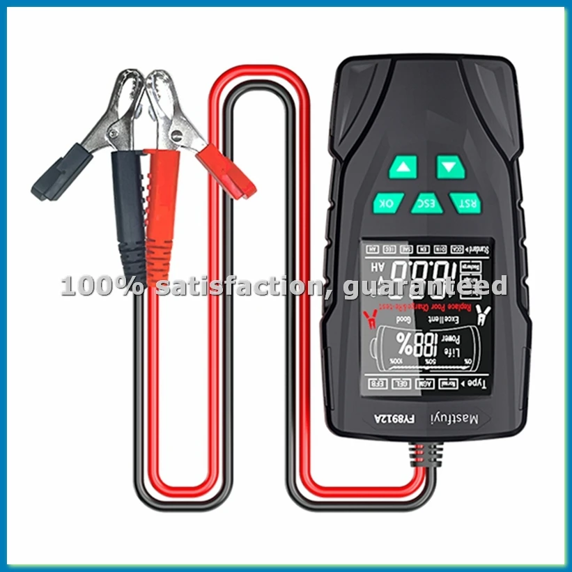 Car Battery Tester 12V/24V Battery System Analyzer 50-2000CCA Battery Health Display Comprehensive Diagnostic Test Tool-AC17