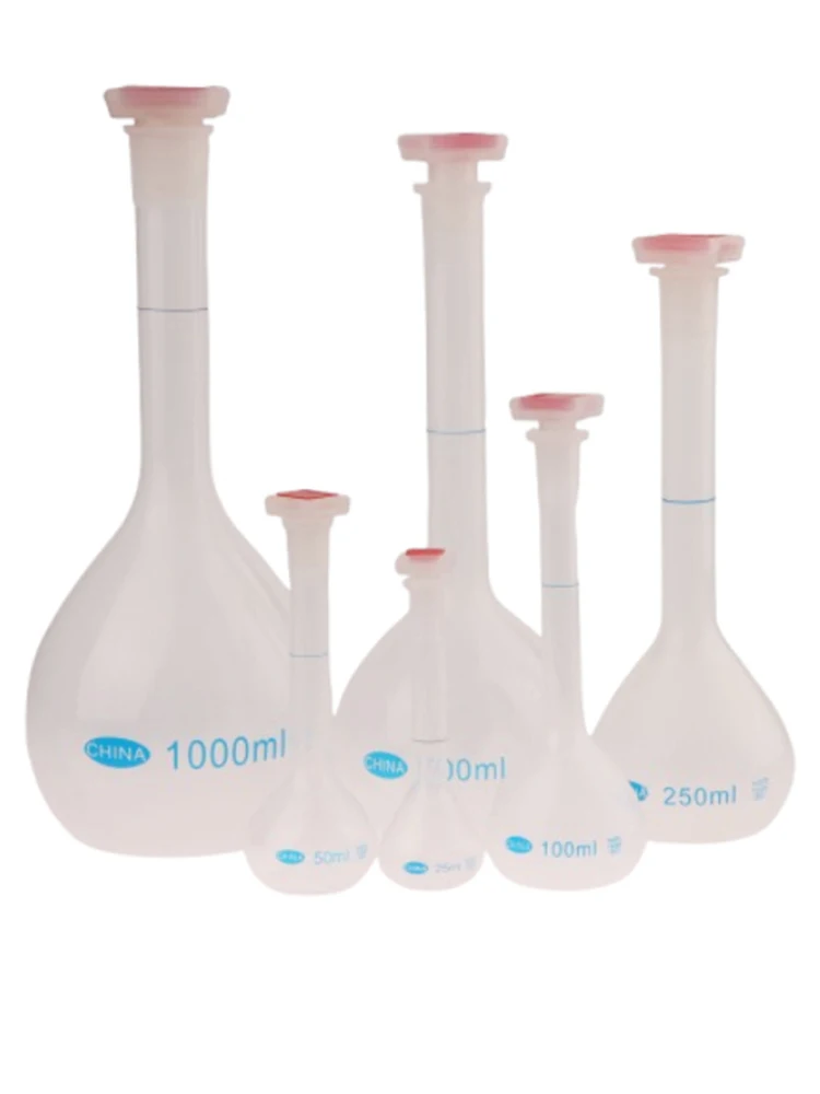25/50/100/250/500/1000ml Kolba miarowa z korkiem Kolba miarowa z długą szyjką Test laboratoryjny Plastikowa butelka z podziałką — zdjęcie produktu 7
